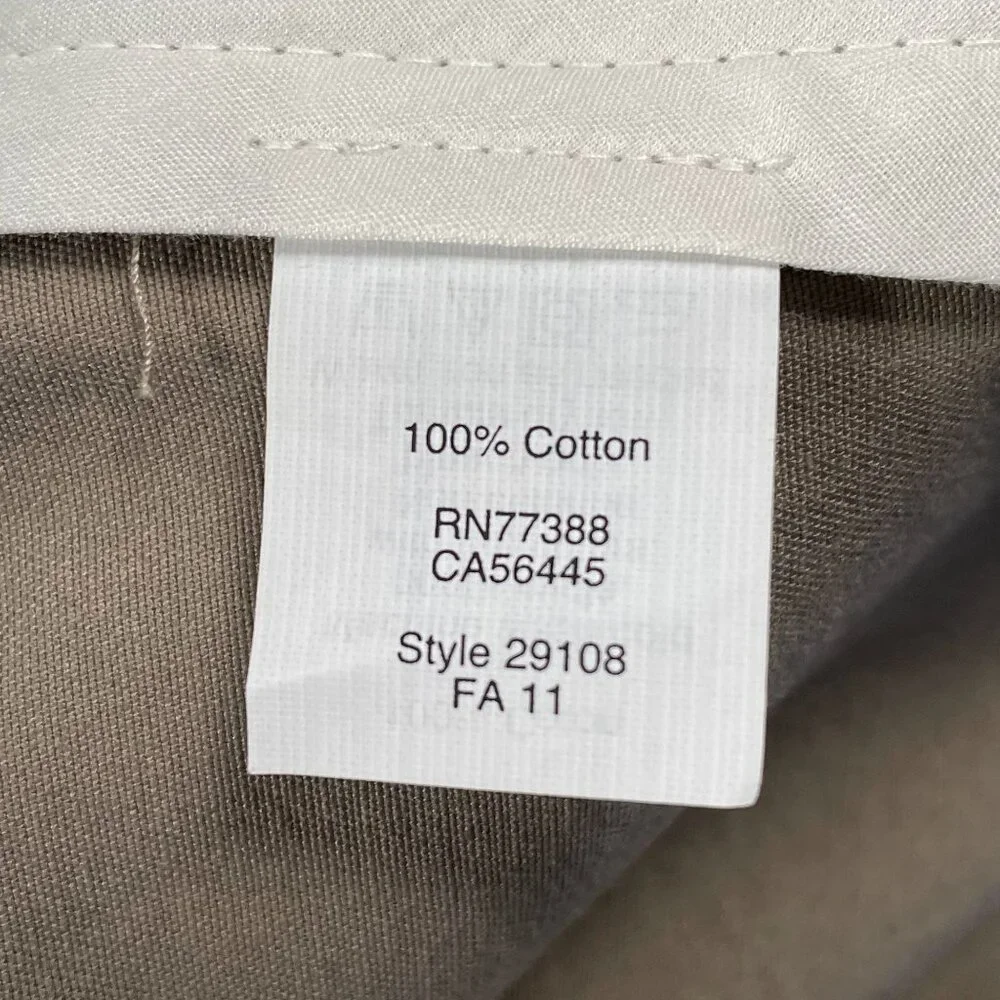 J.Crew Dress Pants Mens 34x30 Tan 100% Cotton Trousers - Picture 4 of 7